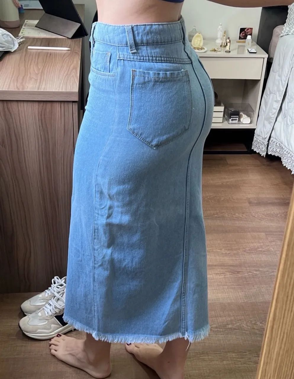 Saia jeans longa  - Foto 2