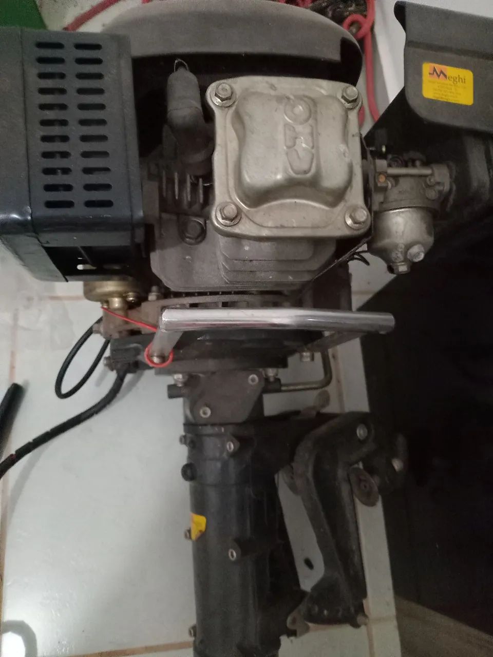 Motor de Popa Meghi 5.9 HP Usado - Completo - R$ 600 - Foto 5