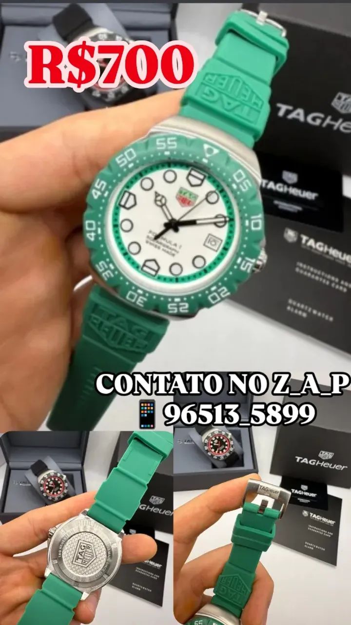 Relógio TAG HEUER FÓRMULA 1 SOLARGRAPH PULSEIRA VERDE - Foto 2