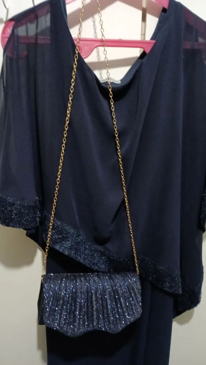 Vestido para festas Madrinhas azul marinho  - Foto 5