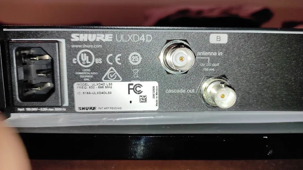 Receptor Duplo ULXD4D L50 Shure Original Para Microfones sem Fio  - Foto 2