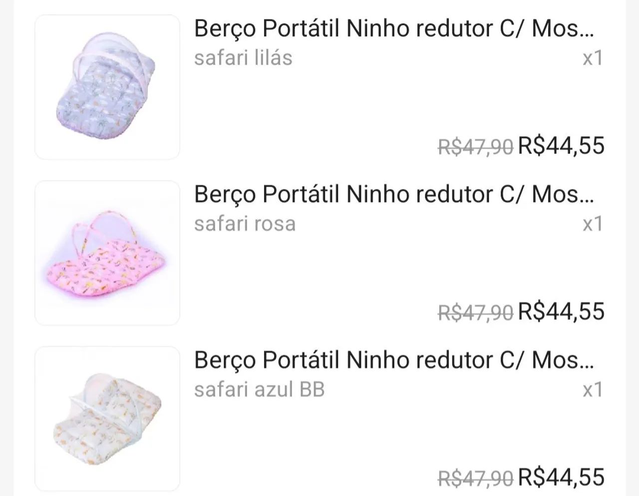 Berço portátil ninho redutor 