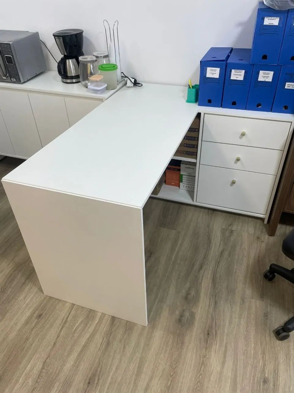 conjunto mesa de computador e balcao de cafe - Foto 3