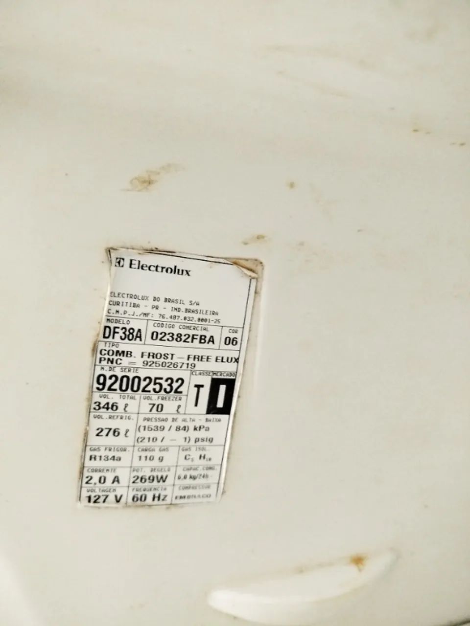 Geladeira com Defeito Eletrolux aproveitar peças 