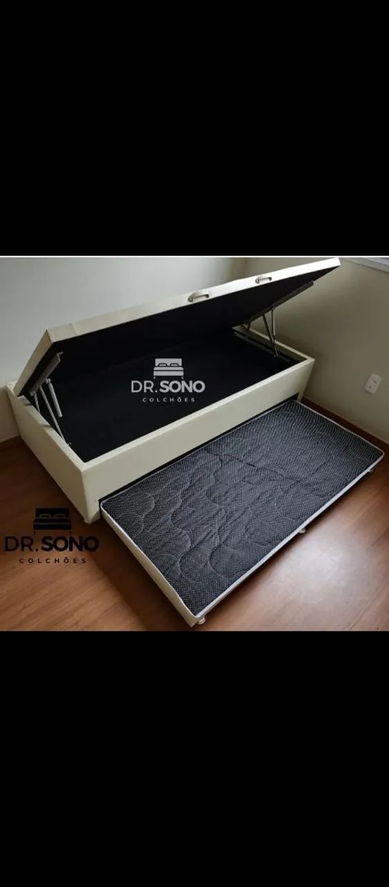 CAMA BAÚ SOLTEIRO COM AUXILIAR 