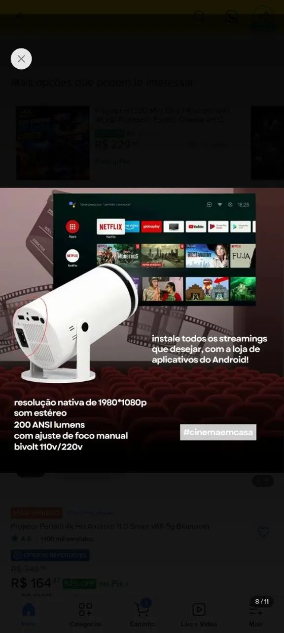 Projetor HD - Foto 4
