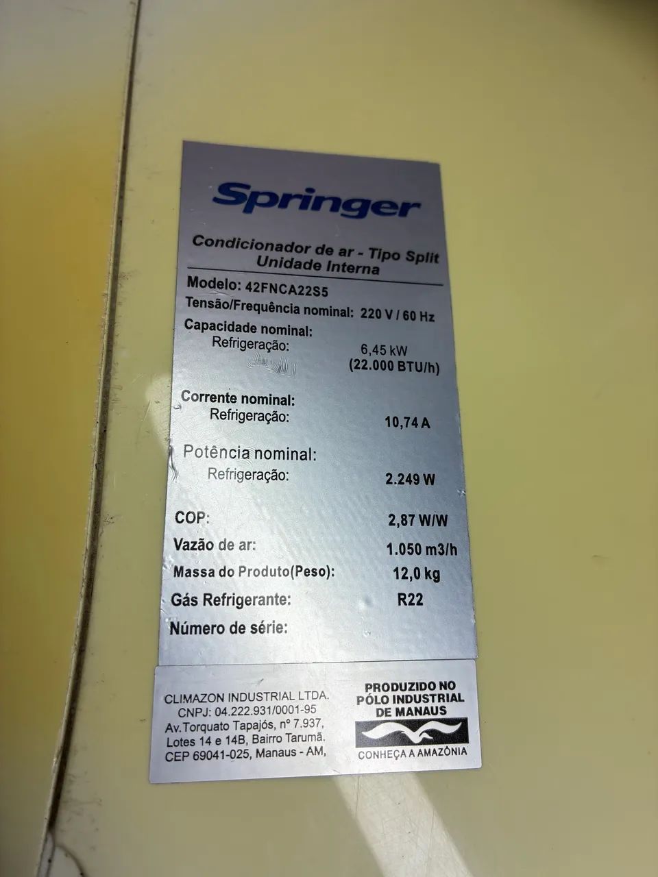 Central de Ar Springer - 22 mil BTUs - Foto 3