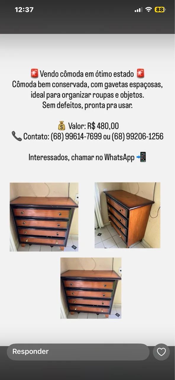 Cômoda em otimo estado