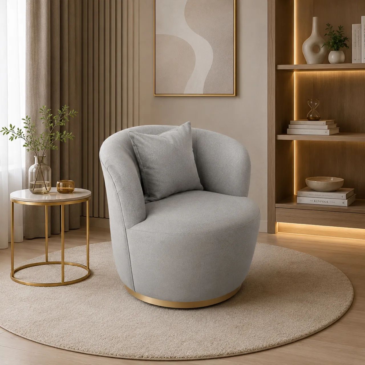 Poltrona Maranata Design Orgânico com Base Metálica