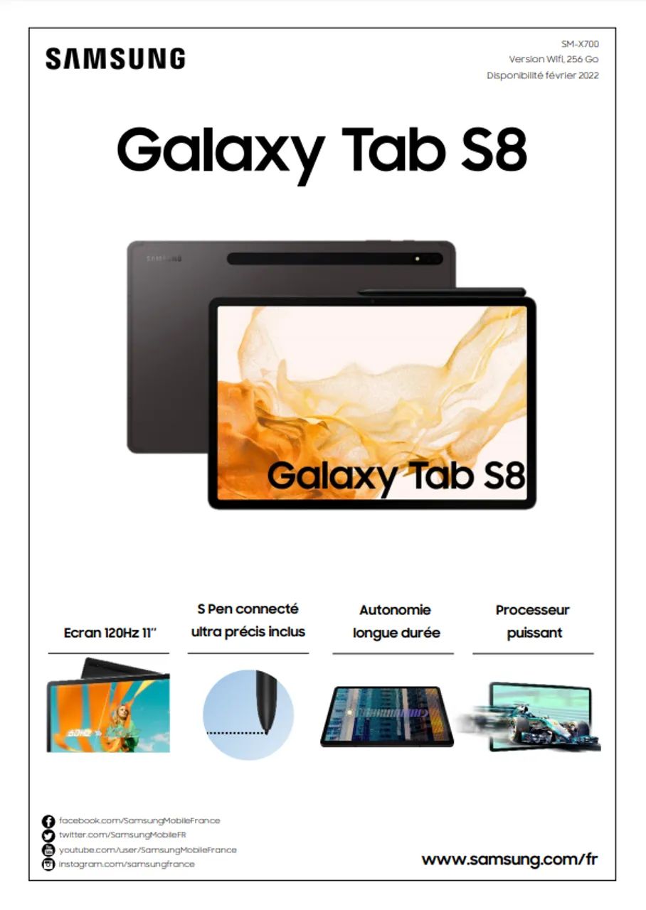 Samsung Tab S8 5G 8GB 256GB   - Foto 2