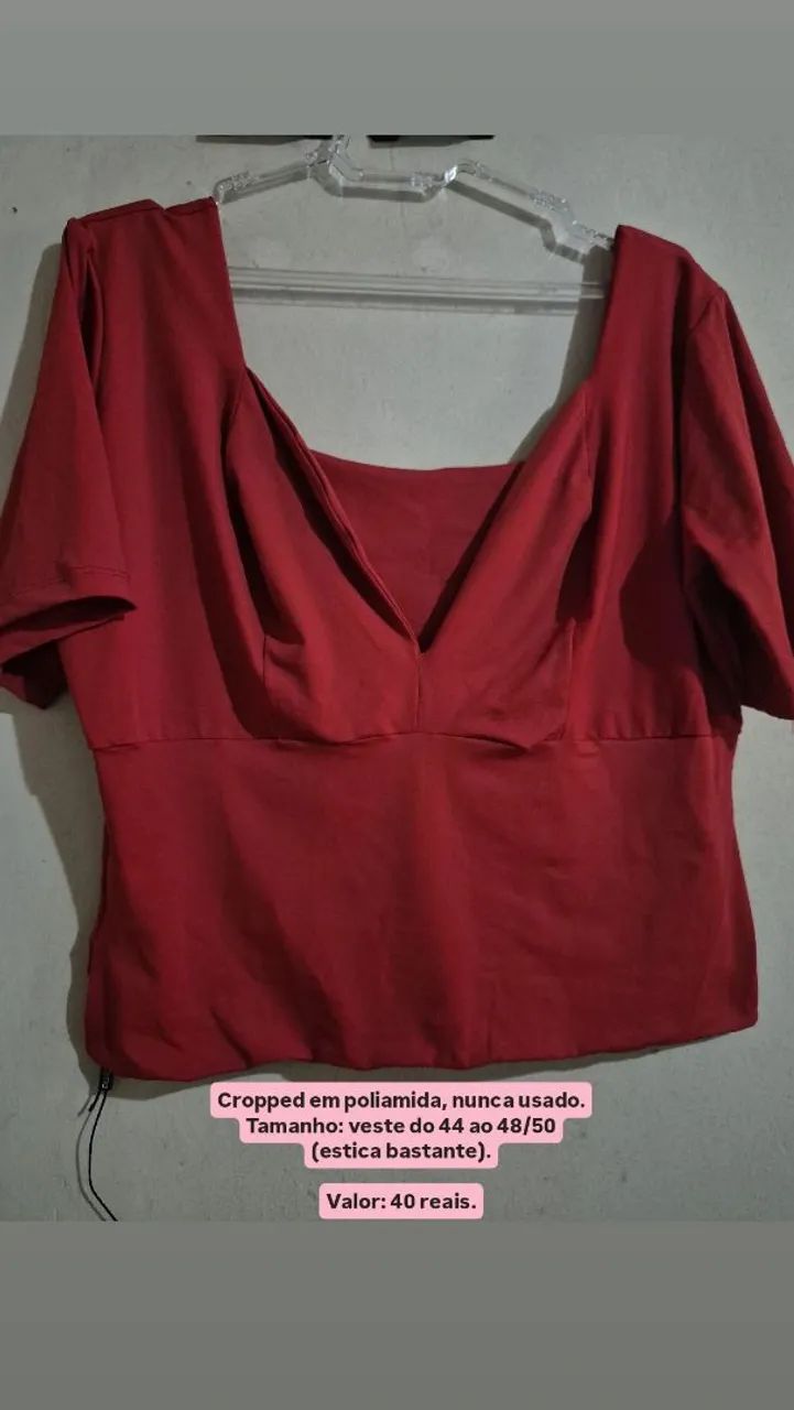 Vendo cropped's em poliamida plus size. - Foto 3