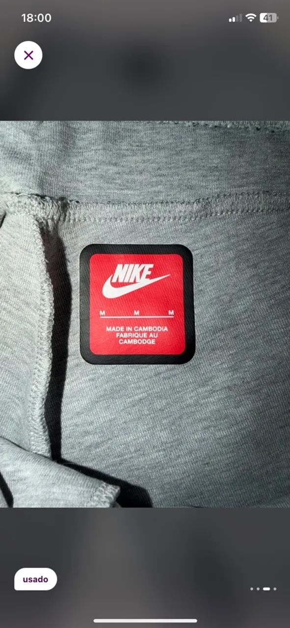 Nike tech fleece calça cinza M - Foto 3