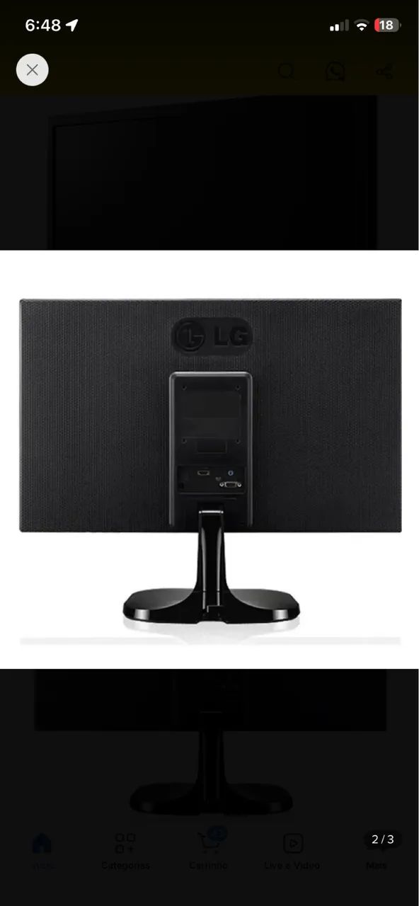 Monitor LG FLATRON IPS 23 polegadas - Bivolt
