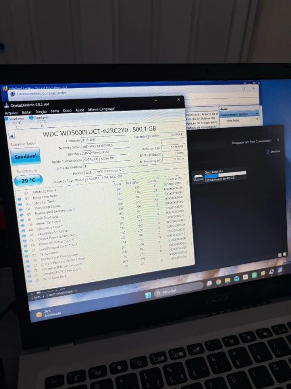 HD de Notebook WD 500GB - 100% Saudável - Foto 2