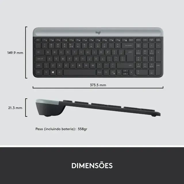 Logitech K470 Teclado - Estado de novo, na caixa