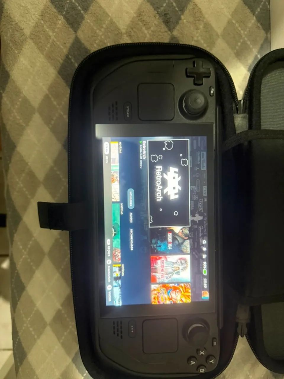 Steam Deck LCD + NVME 512gb + 512gb SD + Case e Grip Skull and CO