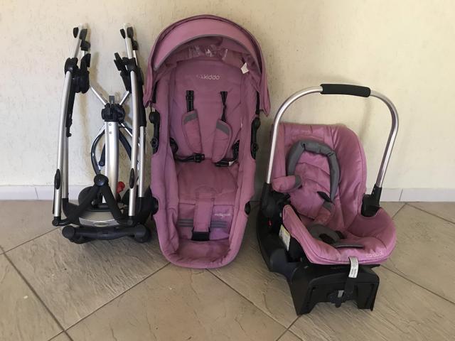 Kit carrinho e bebê conforto Kiddo - Foto 6