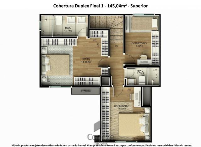 Cobertura duplex 3 quartos no Água Verde - Foto 17
