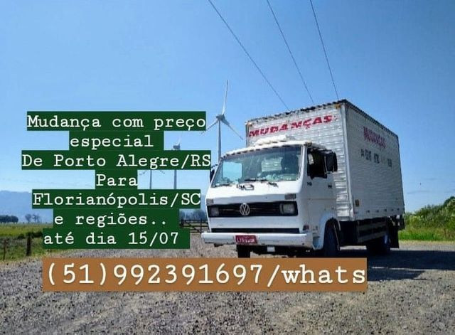 Mudança de poá pra Florianópolis preço especial