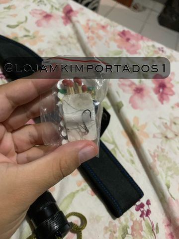 Punhal para pesca e colecionador com bússola e kit pesca - Foto 4