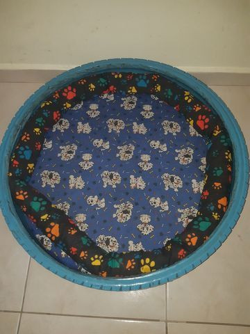 BAIXEI PRA VENDER :Cama de cachorro No pneu - Foto 3