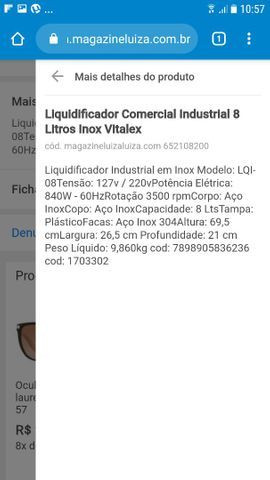 Liquidificador Industrial Vitalex 8lt - Foto 4