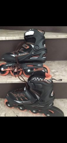 PATINS INLINE MASCULINO FIT500 OXELO - ILS FIT500 MAN ACID ORAN UK 9.5 - EU 44 - Semi novo
