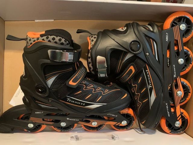 PATINS INLINE MASCULINO FIT500 OXELO - ILS FIT500 MAN ACID ORAN UK 9.5 - EU 44 - Semi novo - Foto 2