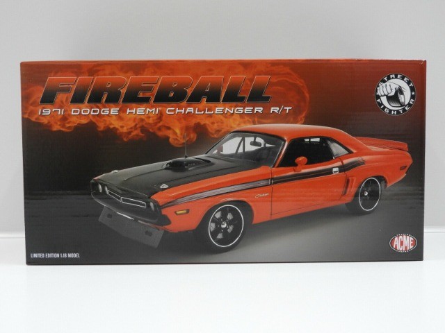 Dodge Challenger R/T Street Fighter Fireball 1971 GMP 1/18 Edição Limitada (Encomenda).