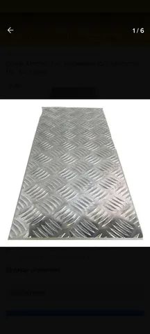 Chapa de alumínio xadrez Antiderrapante 2000x1000x1.20mm