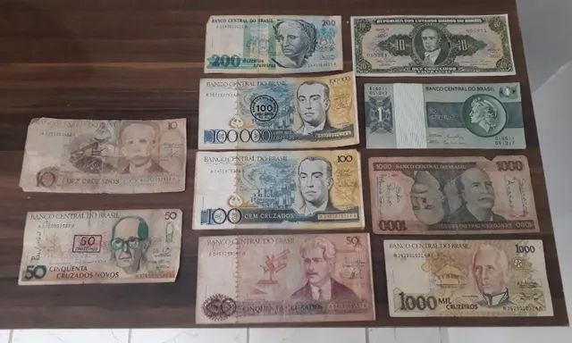 Coleção de cédulas antigas 