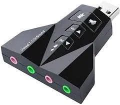 Placa De Som Usb 7.1 Virtual Dupla Saida (avião )