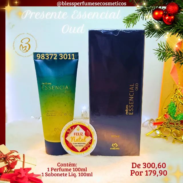 Presente de Natal Essencial OUD da  Natura. Fazemos Entregas
