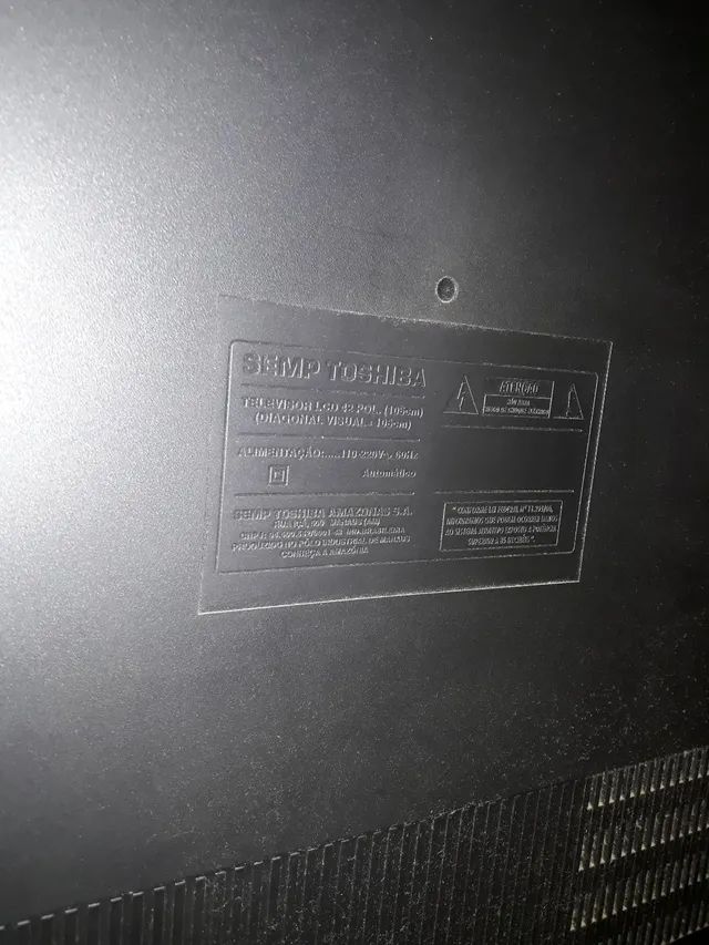 TV LCD 42 Toshiba regza, full hd, conversor, controles, base TVs