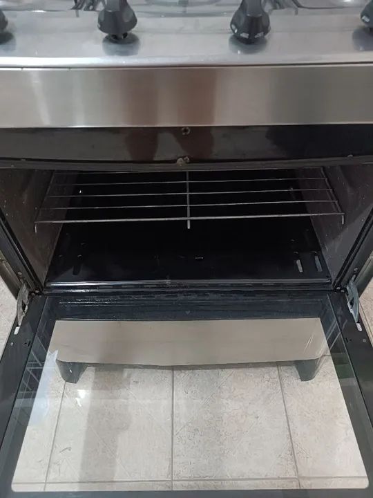 Fogão Esmaltec 5 bocas manual inox top! - Foto 4