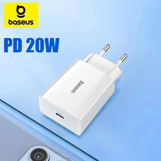 Fonte Carregador Baseus tipo C turbo 20w P/ iPhone 