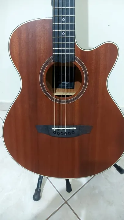 OFERTA! Violão Elétrico Mini Jumbo Strinberg Sa200c Mgs Mogno Fosco