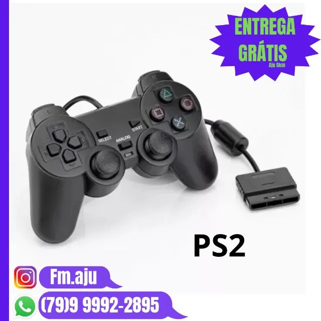 Controle PS2 Playstation 2 - - Novo / Entrega Grátis 8km/ Garantia