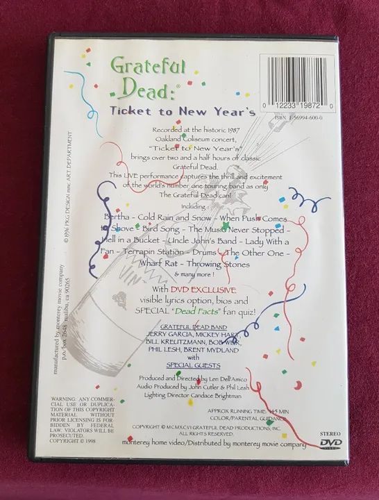 Dvd Grateful Dead - Ticket to New Year's 1987 - Foto 4