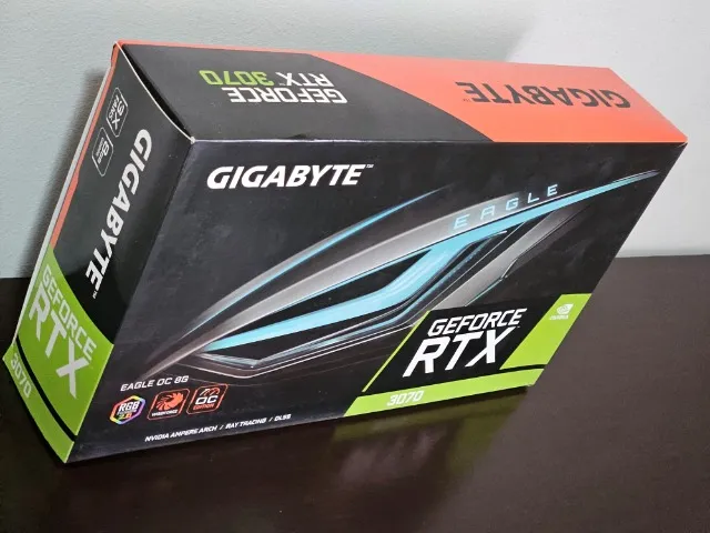 Placa de Vídeo NVidia RTX 3070 8 Gb na Caixa