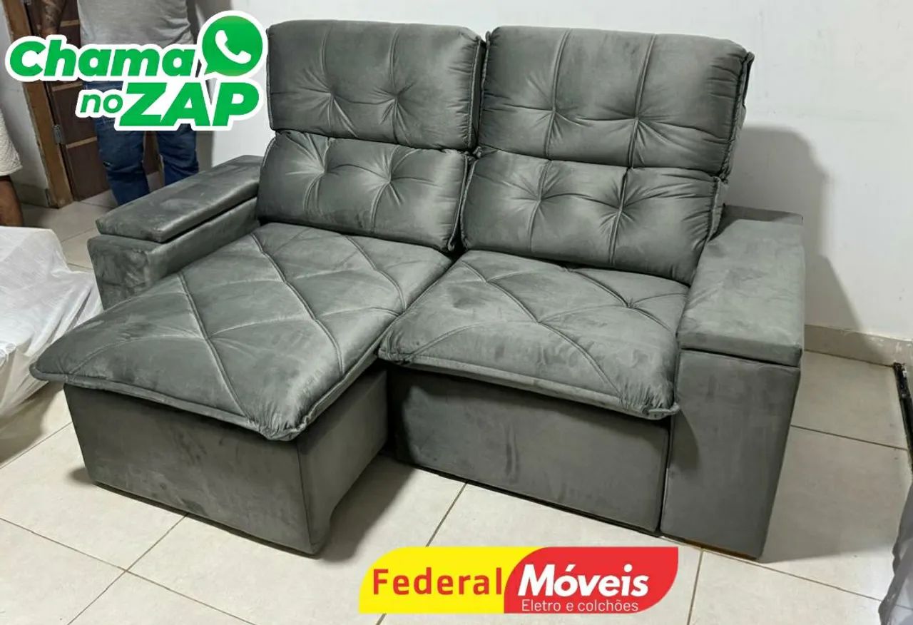 Sofá Retrátil Novo Fazemos Entrega 