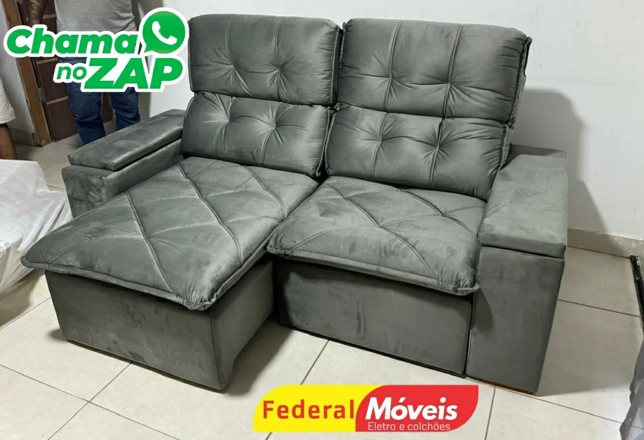 Sofá Retrátil Novo Fazemos Entrega