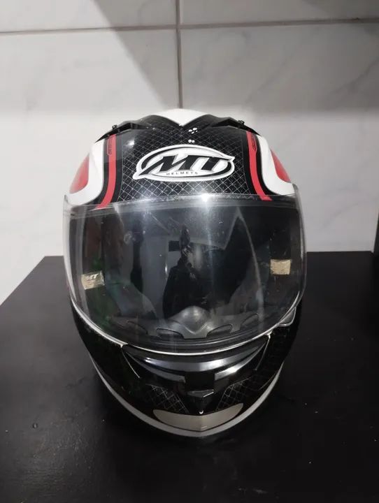 Capacete MT Spok One Vermelho - Foto 6