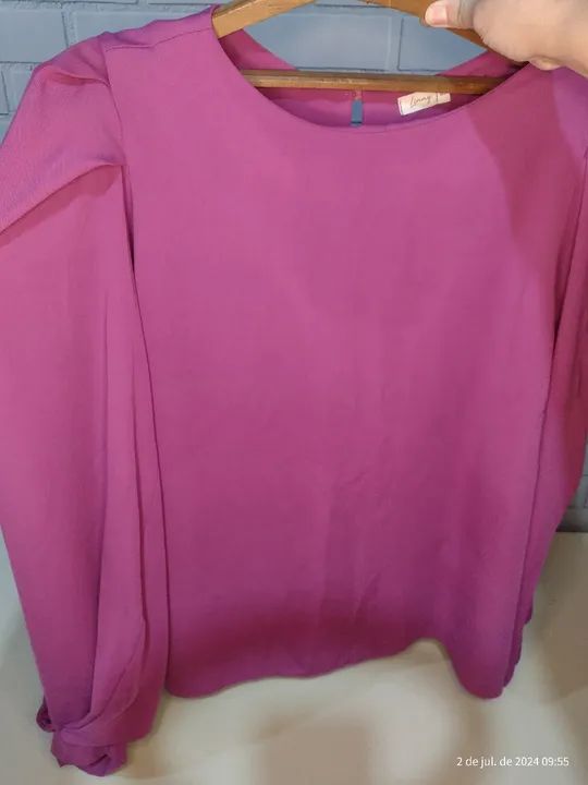 Camisa Feminina Social Pluss Size Tam: G5 - Foto 6