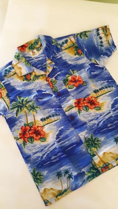 Camisa Infantil de polyester (Caribe) marca Rima, tamanho L - ótimo estado - Foto 3