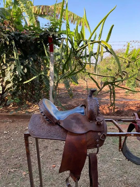 Sela de Cowboy em Couro - Foto 3