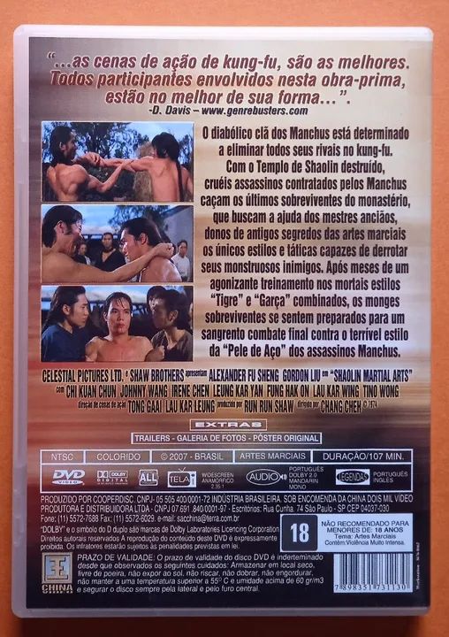 Dvd As Artes Marciais de Shaolin (China Vídeo) - Foto 2