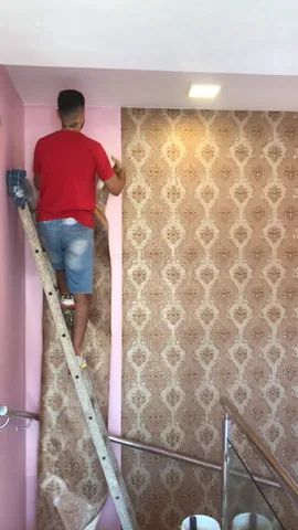 Papel de parede, Adesivo, Tecido (Instalação) - Foto 3