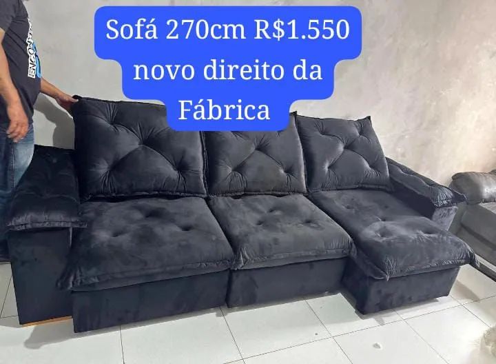 Luxuoso sofásão 270m novo direito da Fábrica 