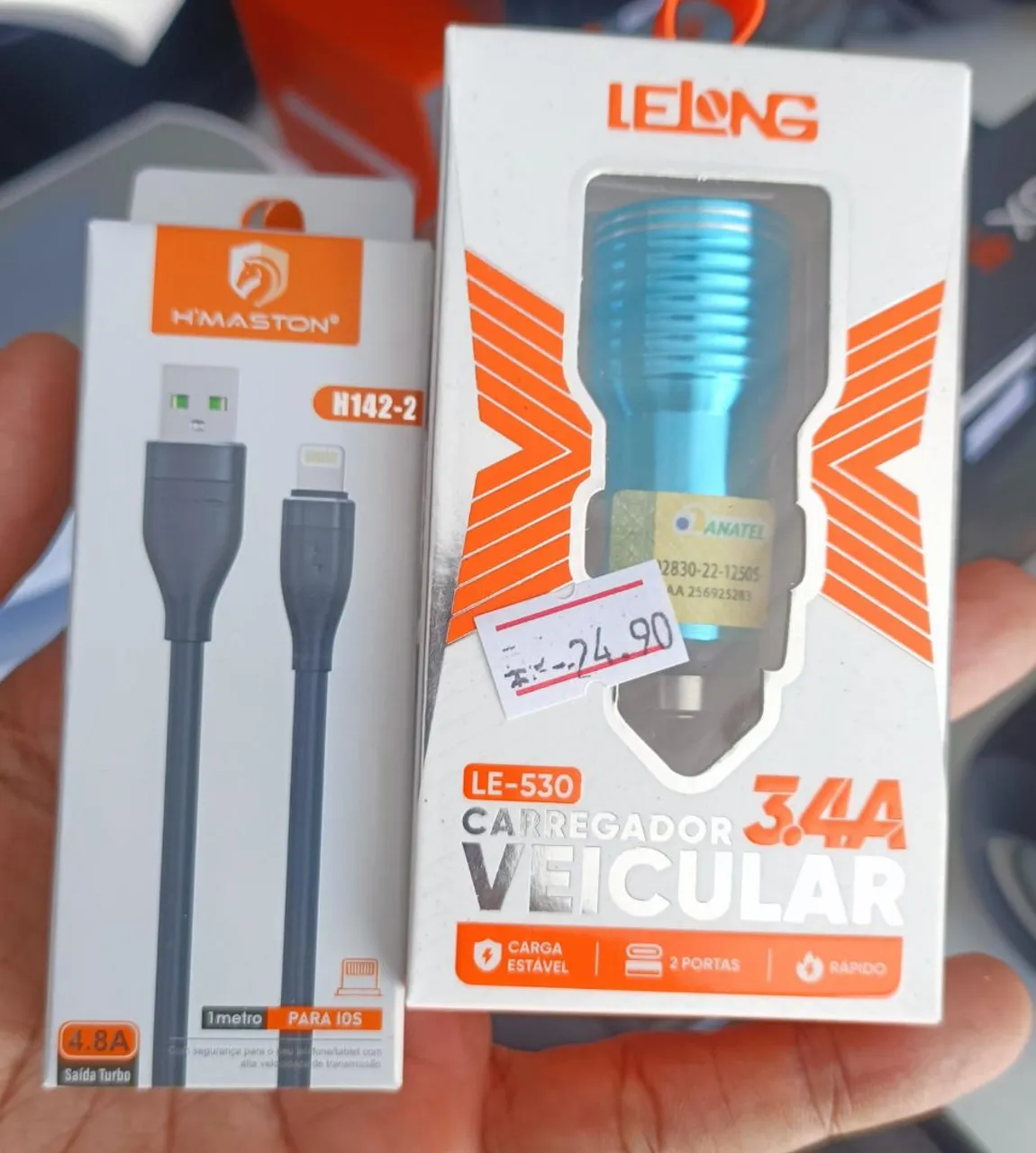 Carregador veicular turbo carga rápida em até 30 minutos